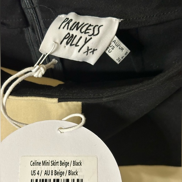Princess Polly CELINE MINI SKIRT BEIGE / BLACK - Picture 5 of 5